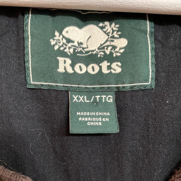 Roots Men’s XXL 1/4 Open Front with 3 Button Closure Brown Long Sleeve Sweater - Picture 8 of 13